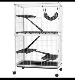 50" H Rolling Small Pet 5-Tier Cage~NEW~ w Hammock, Ferret Cage, Chinchilla Cage, Pet Habitat w 4 Doors~Removable Tray