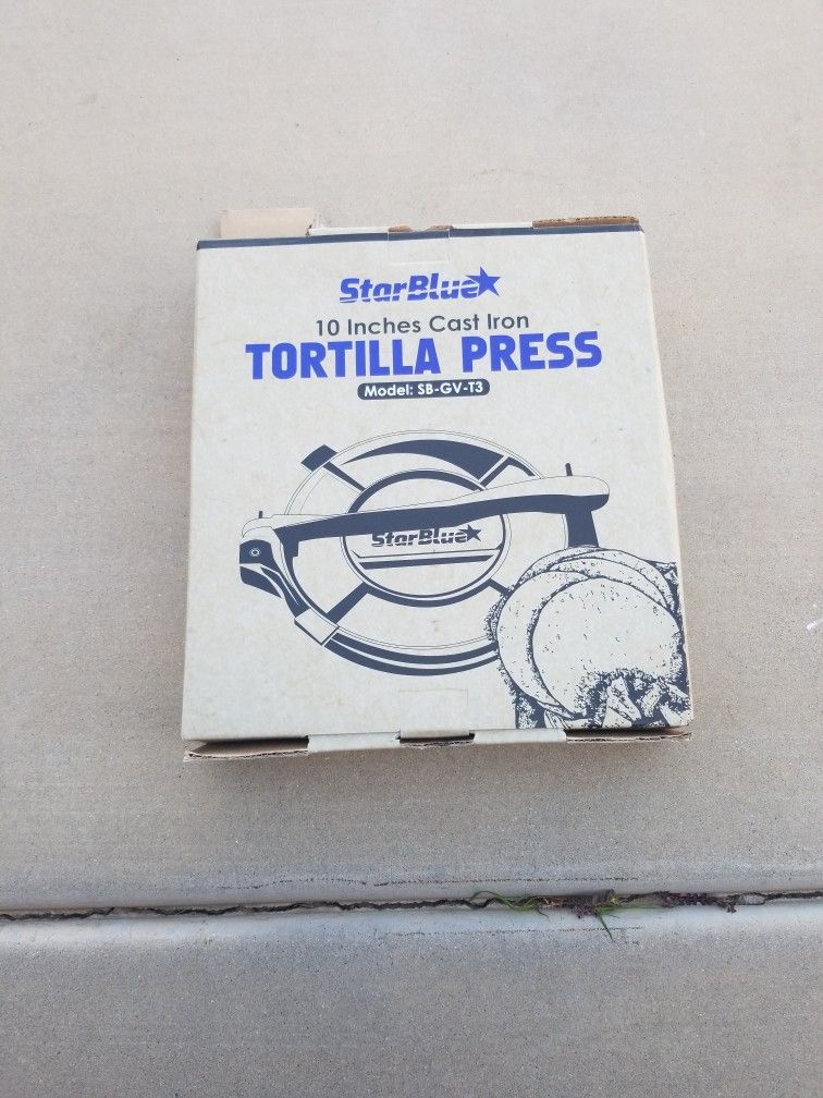 10 inch Cast Iron Tortilla Press by StarBlue with Free 100 Pieces Oil Paper