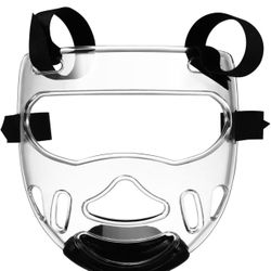 VOSAREA Adult Boxing Faceshield Taekwondo Sports Face Cover Sparring Face Guard Detachable Face Protector (Transparent)