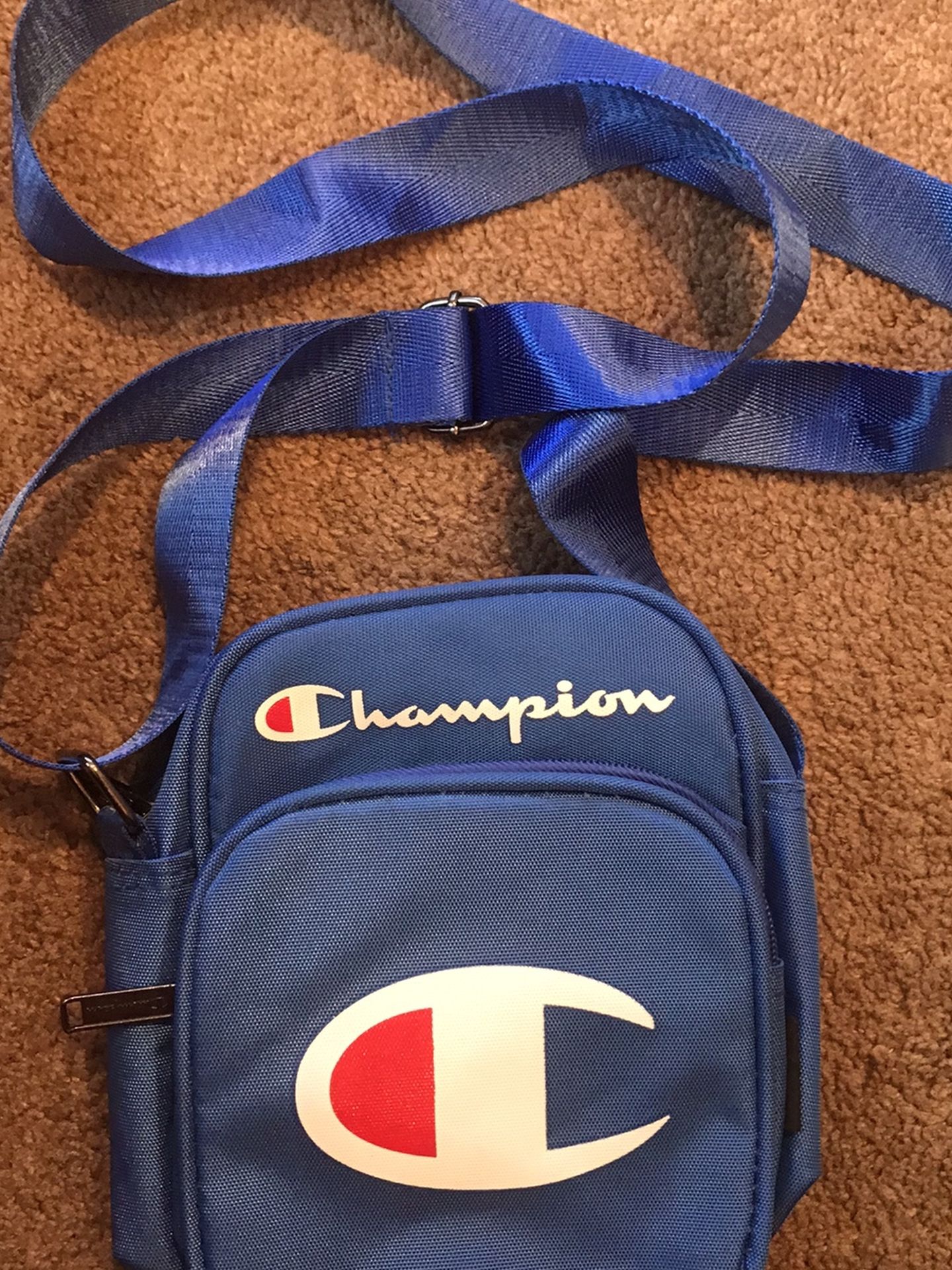 Champion Logo Sling Waist Bag Shoulder Fanny Pack Blue