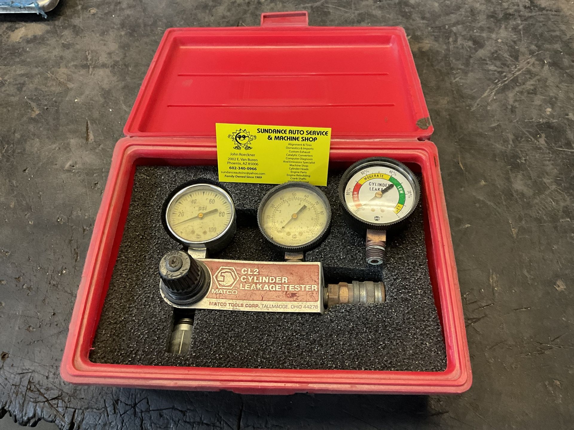 Used Matco Cylinder Leakage Tester #CL2
