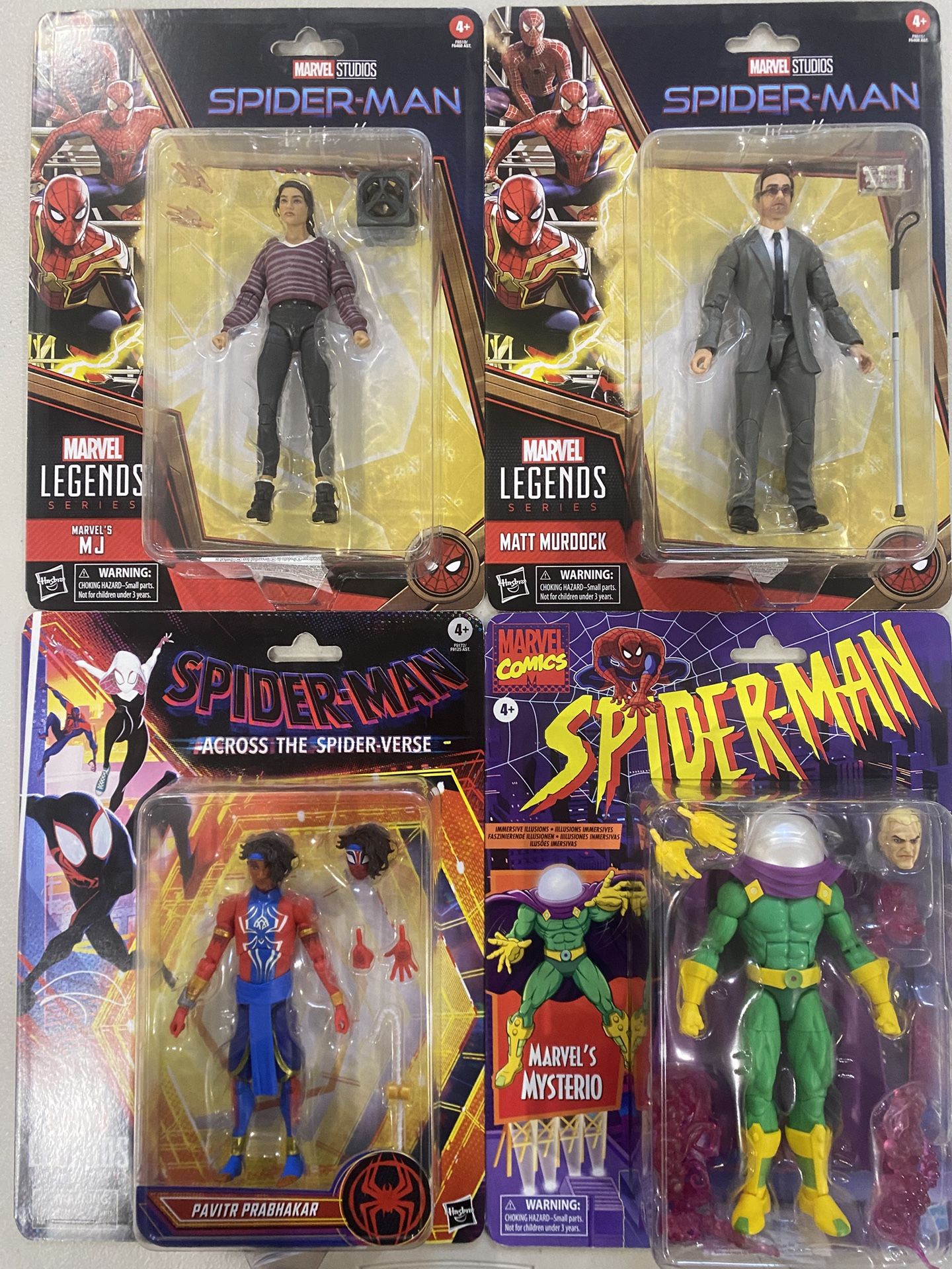 Marvel Legends Lot Of 4 Spider-Man MJ Matt Murdock Mysterio