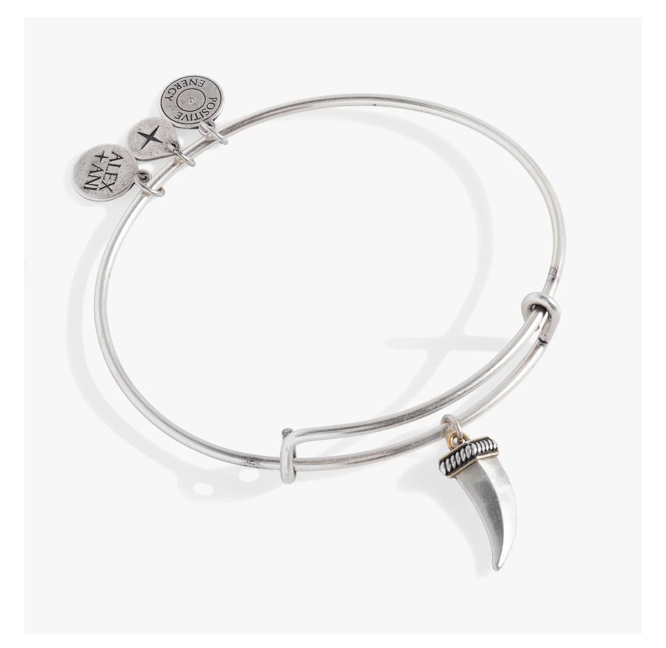 Two-Tone Horn Charm Bangle