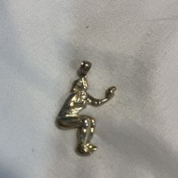 Silver Baseball Catcher Pendant