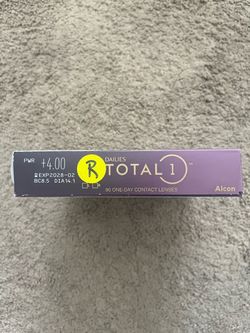 Alcon Dailies Total1 Contact Lenses 90 Pack +4.00