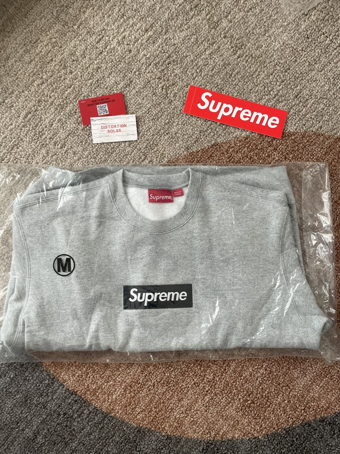 Supreme Box Logo Crewneck (FW22) Heather Grey