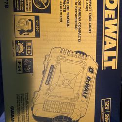 Dewalt 12v Compact Task Light. BRAND NEW TOOL ONLY
