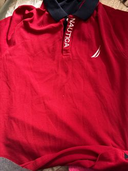 Nautica Red & Navy Polo
