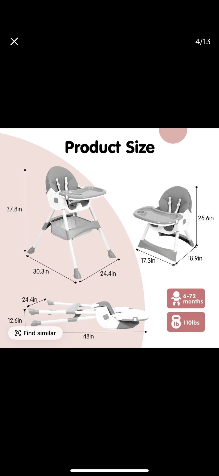 Baby 6 1 High chair Nursery furniture & Decor