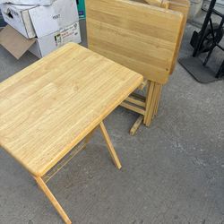 Small foldable tables set of 4