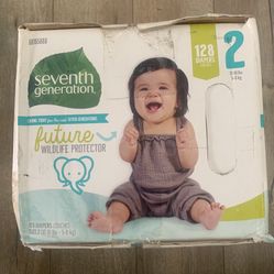 Seventh Generation 128CT Size 2 Diapers 