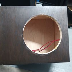 15-in Custom Hardwood Slot Port 3 Cubic Foot Subwoofer Box. 12 Gauge Sky High Wire Bolt Terminals Stained
