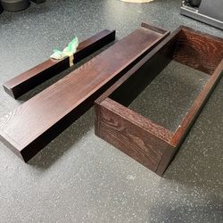 Crate and barrel floating shelves (3)