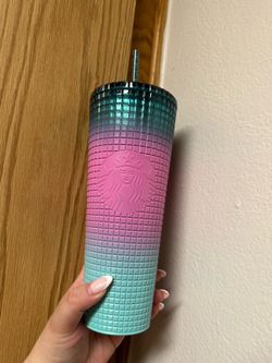 Starbucks 24oz Ombre Studded Tumbler Cold Cup Teal Pink