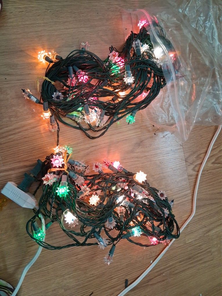 2 Working Sets Of Vintage Tulip Flower Lights 