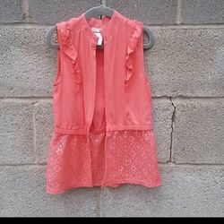 Girls Lace Cover Up  Blouse Size 4t in Coral
