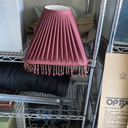 Silk Lampshade With Bead Fringe