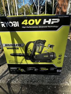 RYOBI 40V HP Brushless Whisper Series 165 MPH 730 CFM Cordless Battery Backpack Blower Kit