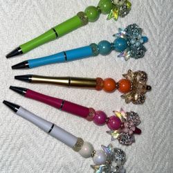 Handmade Crochet/Bedazzled Pens☺️