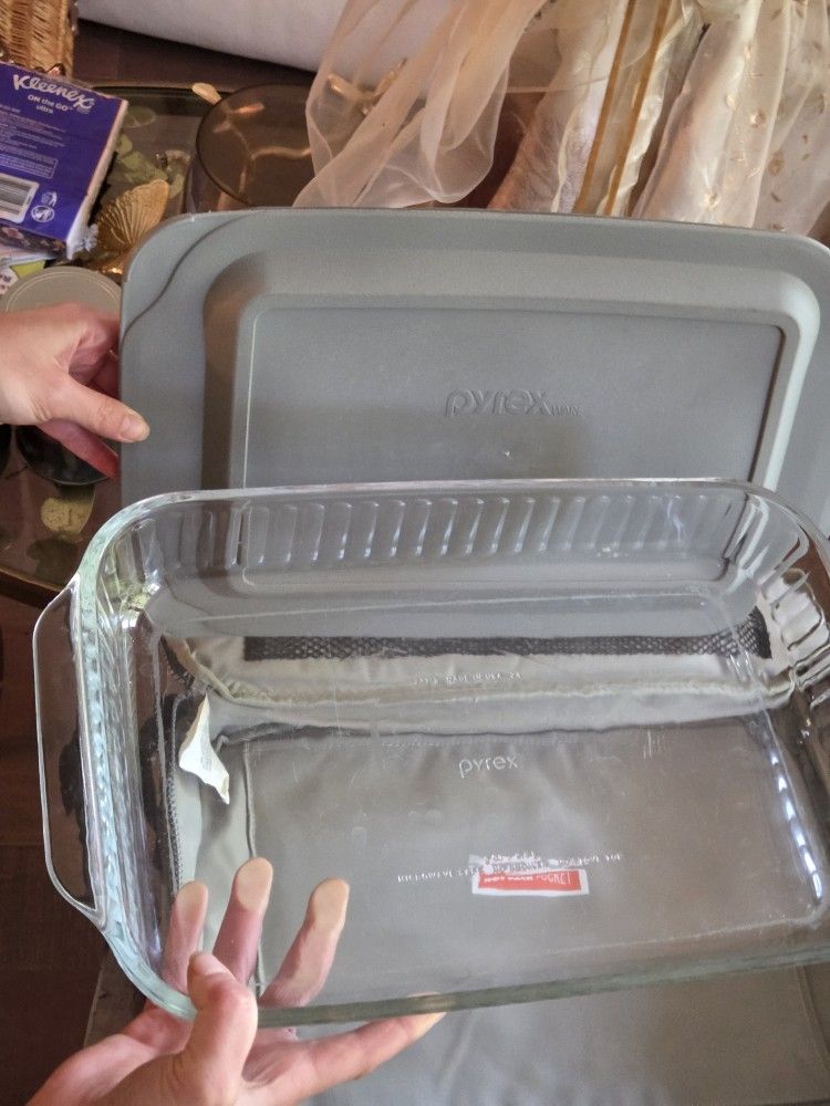 Pyrex Portable Glass Pan With Lid And Bag To Transport