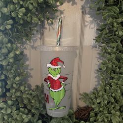 Custom Grinch Starbucks Cup