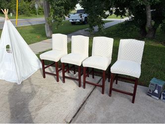 Bar Height Dinning Chairs 🪑 NEW WASHABLE COVERS