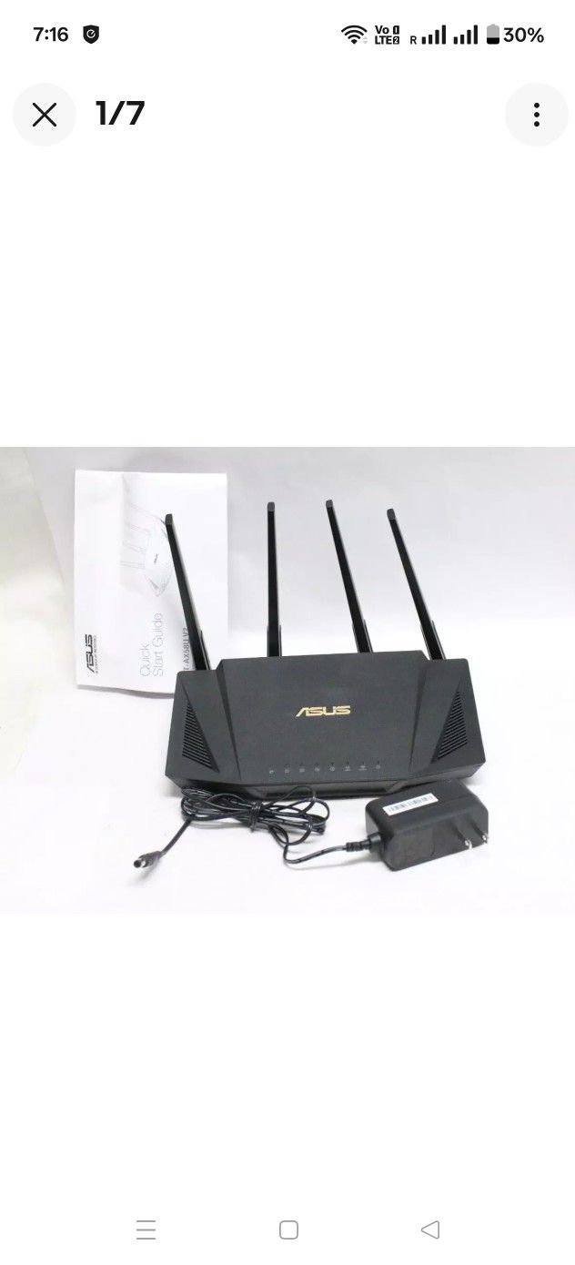 ASUS AX3000 Dual-Band Wi-Fi Router SMART WiFi Router RT-AX58U