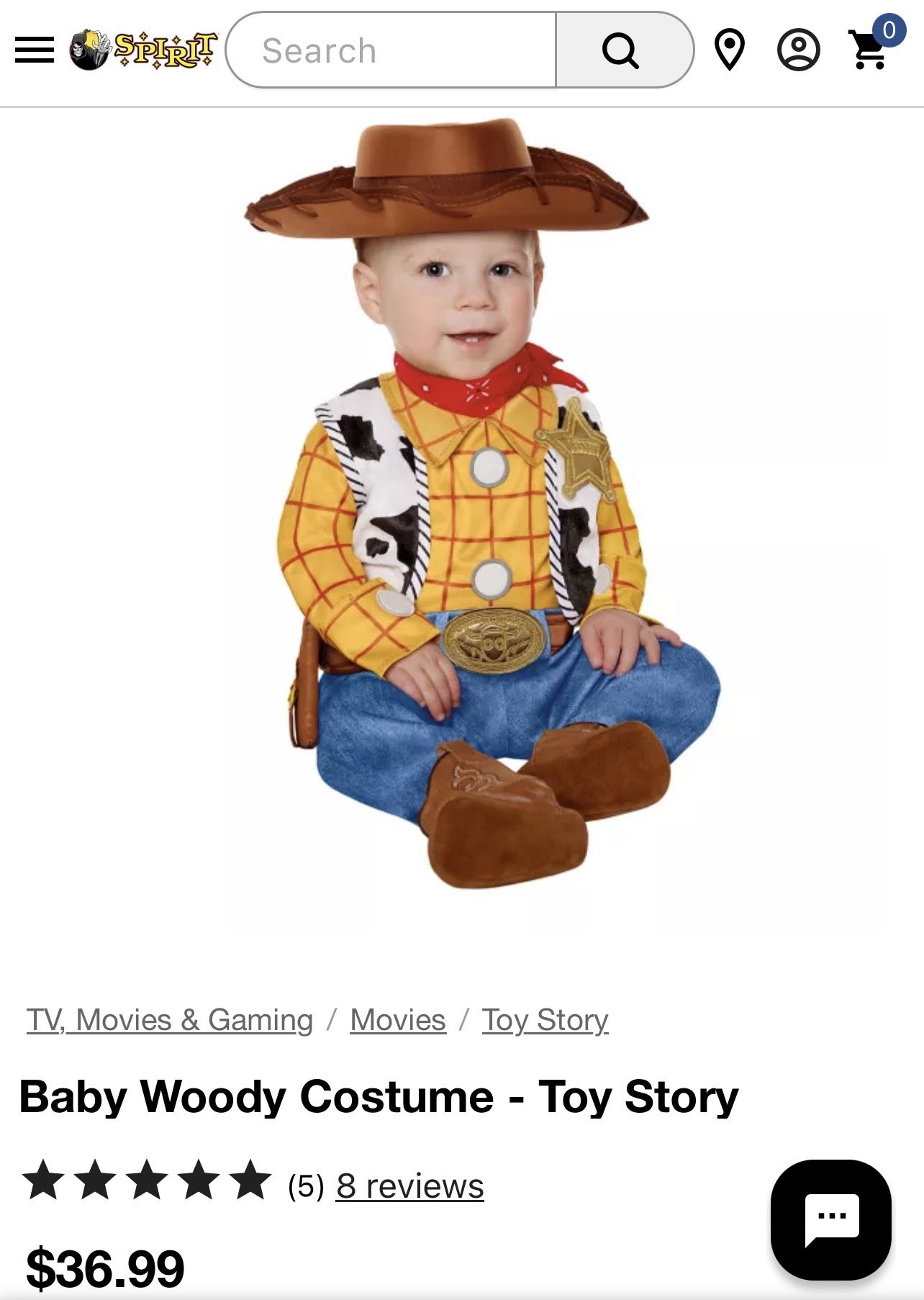 Spirit Halloween Woody Costume (18-24 Months)