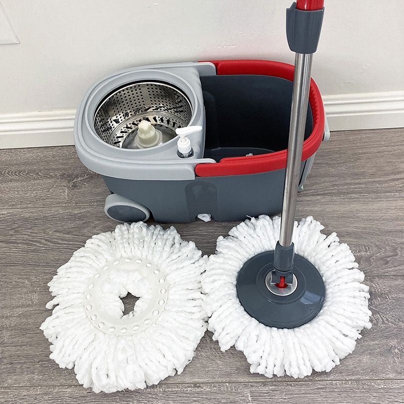 Brand New $25 Spin Mop Bucket Floor Cleaning System With Wheels Include 2 Microfiber Replacement Head