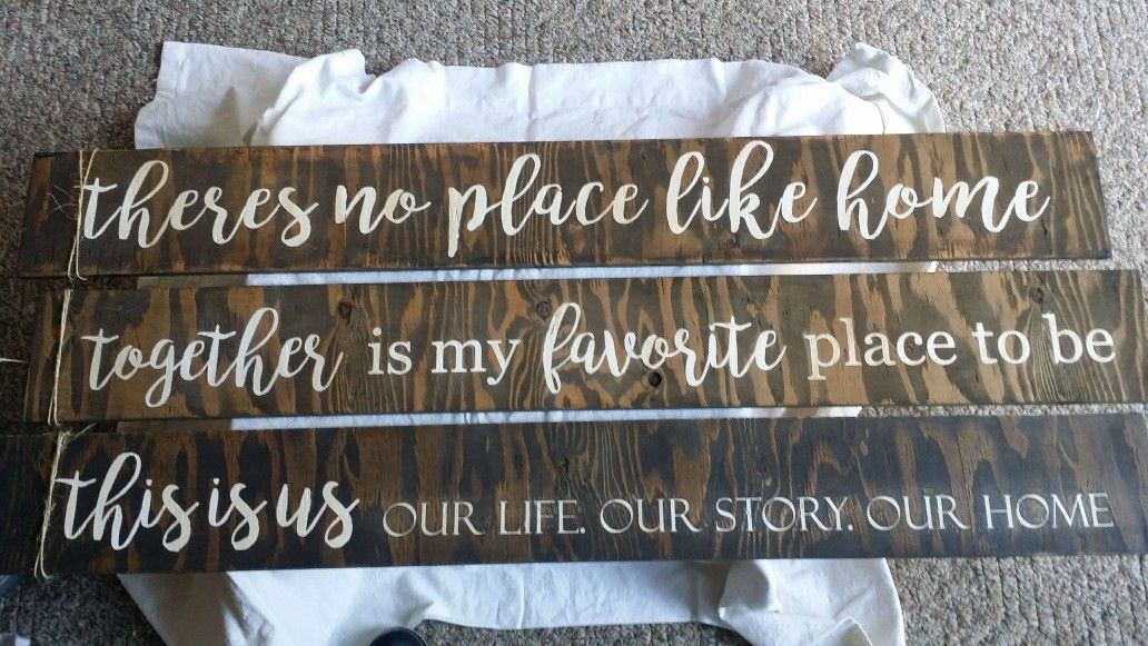 Wood signs