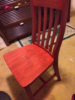 Wood chair pick up today perfect brand new