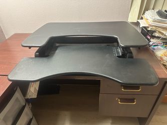 Black Sit-Stand Desk Converter
