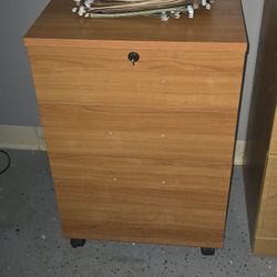 3 Drawer Wood File Cabinet 