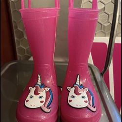 RAIN BOOTS FOR KIDS GLITTERY UNICORN RAIN BOOTS PINK RAIN BOOTS
