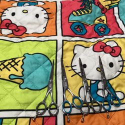 1907 And Diane Barbers Scissors Lot Of 4 Left Handed 