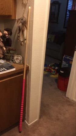 Pink pool cue