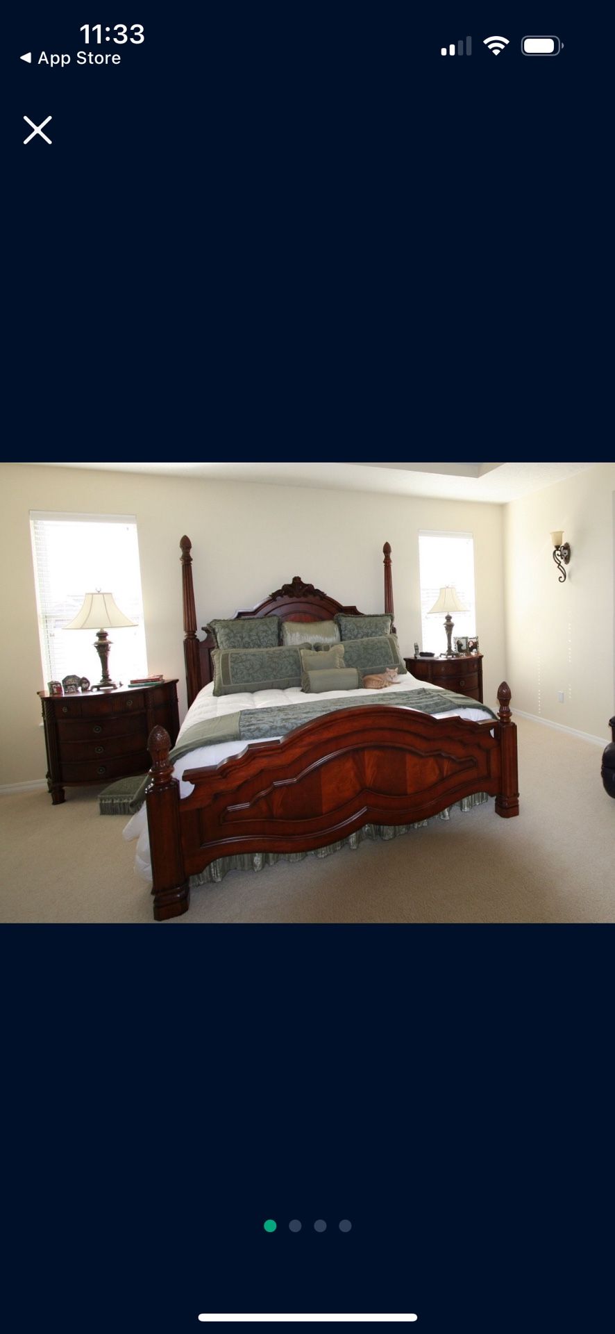 King Sized Bed And Dresser