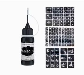 Long-Lasting Temporary Tattoo Ink with 3 Tattoo Stickers Kit