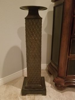 2 oversized heavy candle holders