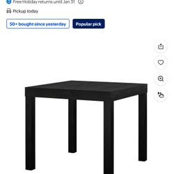 Parsons End Table, Black Oak
