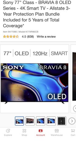 Sony 77" Class - BRAVIA 8 OLED Series - 4K Smart TV