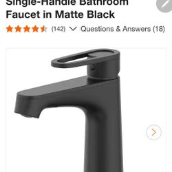 Kendrick Single Hole Single-Handle Bathroom Faucet in Matte Black