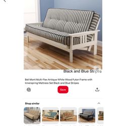 White Wooden Futon