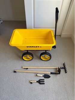 Stanley kids gardening wagon and tools