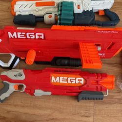 2 NERF Mega Guns And XShot With Bullets 