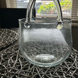 Glass purse Vase