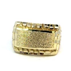 Men’s 10k Yellow Gold Nugget Band Ring Size 9.5 GP3122145