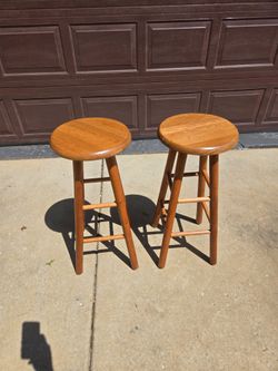 2 Swivel top bar stools