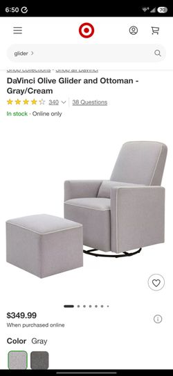 Glider- rocker chair for nursery or other use
