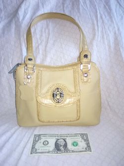 M.C. leather handbag